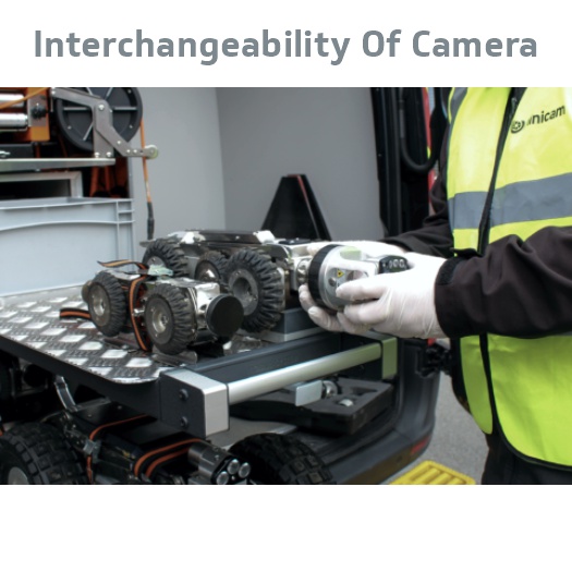 interchangeability of crawler camera head